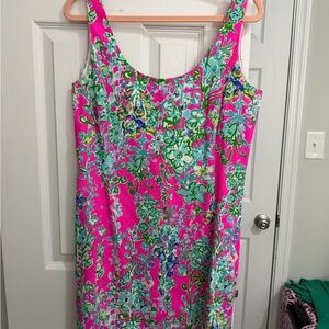 Lilly Pulitzer Pink and Green Floral Dress